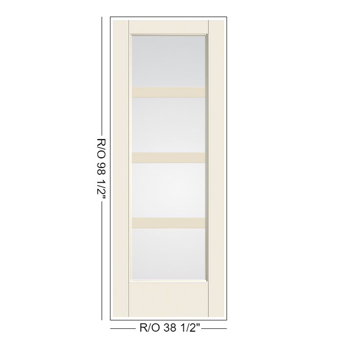 THERMATRU Full Lite 2'8" Or 3'0" X 6'8" Or 8'0" Smooth Star Fiberglass Exterior Prehung Door Flush Glazed SDL Wide Profile S5710 Or S85710