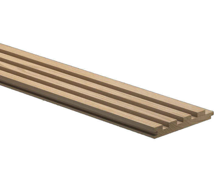 TGSTEP 3/4" X 5-1/2" X 10'0 Poplar Or White Oak Unfinished T&G Tambour Molding TGSTEPPOP/TGSTEPWO