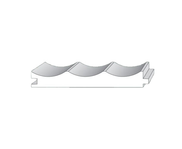TGSCOOP 3/4" X 5-1/2" X 10'0 Poplar Or White Oak Unfinished T&G Tambour Molding