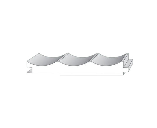 TGSCOOP 3/4" X 5-1/2" X 10'0 Poplar Or White Oak Unfinished T&G Tambour Molding