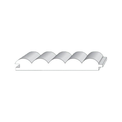 TGROUND 3/4" X 5-1/2" X 10'0 Poplar Or White Oak Unfinished T&G Tambour Molding TGROUNDPOP/TGROUNDWO