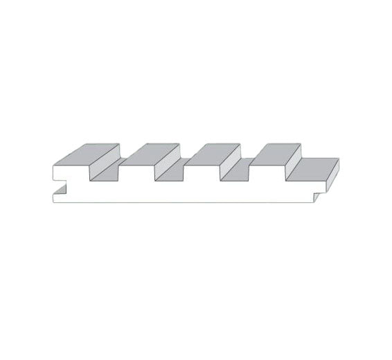 TGSTEP 3/4" X 5-1/2" X 10'0 Poplar Or White Oak Unfinished T&G Tambour Molding TGSTEPPOP/TGSTEPWO