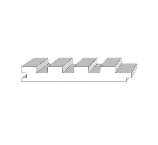 TGSTEP 3/4" X 5-1/2" X 10'0 Poplar Or White Oak Unfinished T&G Tambour Molding TGSTEPPOP/TGSTEPWO