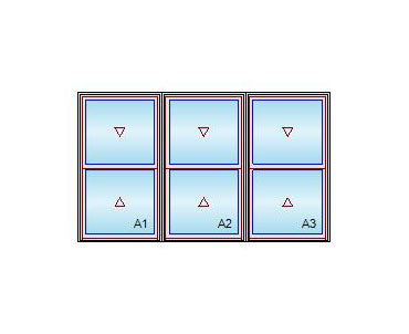 MARVIN Elevate Windows Triple Double Hung CN32 3W 94.5" Wide Ultrex Fiberglass Exterior Bare Pine Interior Dual Pane Low-E2 Argon Tilt In Sash CN3236 3W CN3240 3W CN3244 3W CN3248 3W CN3252 CN3260 3W CN3264 3W CN3268 3W CN3272 3W CN3276 3W