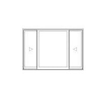 MARVIN Elevate Triple Slider/Glider XOX 83-1/2" Wide Fiberglass Exterior Bare Pine Interior Low-E2 Argon Half Screen Optional CN8424, CN8436, CN8442, CN8448, Or CN8460