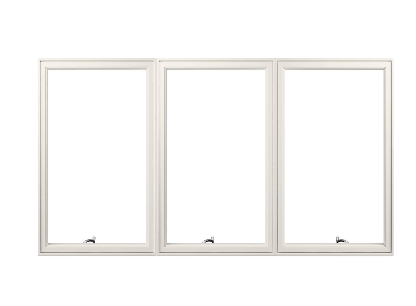 ANDERSEN Windows 400 Series LLR Venting Triple Casement 71-7/8" Wide Vinyl Exterior Wood Interior New Construction Low-E4 Dual Pane Argon Fill Glass Full Screens/Grilles/Tempered Optional C32, C325, C33, C335, C34, C345, Or C35