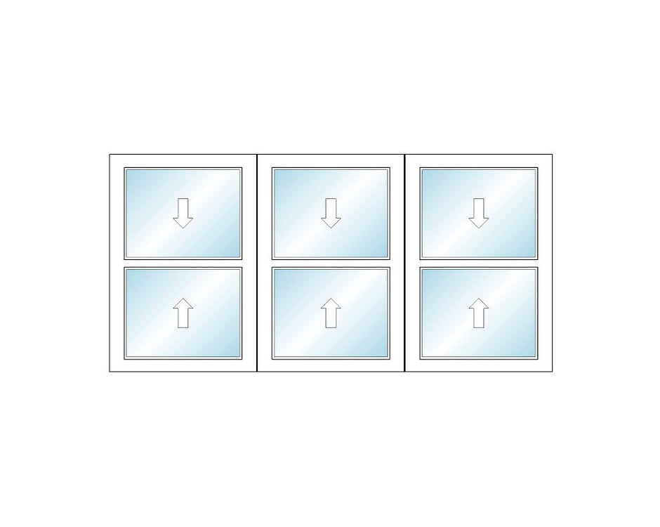 Triple Unit Double Hung – CM Windows and Doors