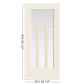 THERMATRU Full Lite 2'8" Or 3'0" X 6'8" Or 8'0" Smooth Star Fiberglass Exterior Prehung Door Flush Glazed SDL Wide Profile S3300 Or S83300