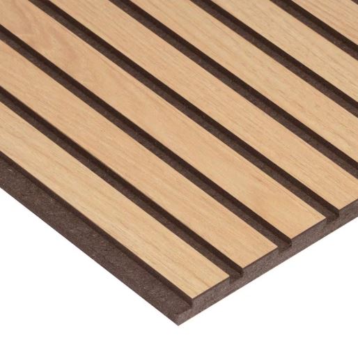 MASISA Carvalo Or Bosco 1/2" X 8.6" X 97.6" Walnut Or Oak MDF Fluted Accent Wall Woodgrain Panels Molding (4-Pack)