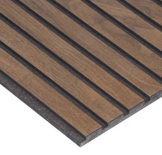 MASISA Carvalo Or Bosco 1/2" X 8.6" X 97.6" Walnut Or Oak MDF Fluted Accent Wall Woodgrain Panels Molding (4-Pack)