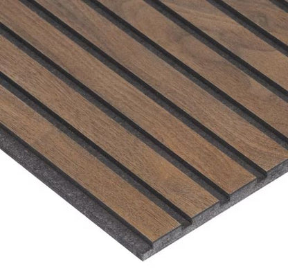 MASISA Carvalo Or Bosco 1/2" X 8.6" X 97.6" Walnut Or Oak MDF Fluted Accent Wall Woodgrain Panels Molding (4-Pack)