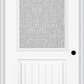 MMI 1/2 Lite 1 Panel Planked 3'0" X 6'8" Fiberglass Smooth Textured/Privacy Glass Exterior Prehung Door 683