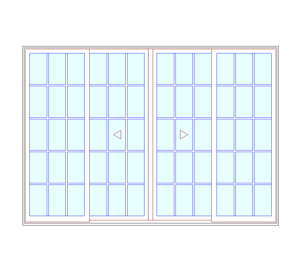 MARVIN Elevate CN 10068 4 Panel Sliding Patio Door OXXO 117" X 82" Ultrex Fiberglass Exterior Wood Interior Clear Tempered Glass Low-E2 With Argon Grilles/Screen Optional