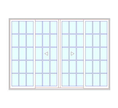 MARVIN Elevate 10'0" X 6'8" Wood Interior Ultrex Fiberglass Exterior Sliding Clear Tempered Low-E2 With Argon Glass 4 Panel Patio Door Grilles/Screen Options