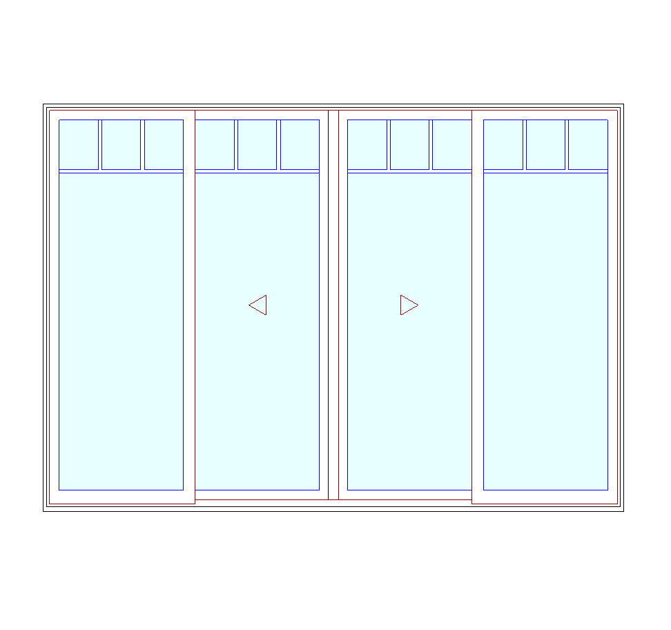 MARVIN Elevate CN 10068 4 Panel Sliding Patio Door OXXO 117" X 82" Ultrex Fiberglass Exterior Wood Interior Clear Tempered Glass Low-E2 With Argon Grilles/Screen Optional