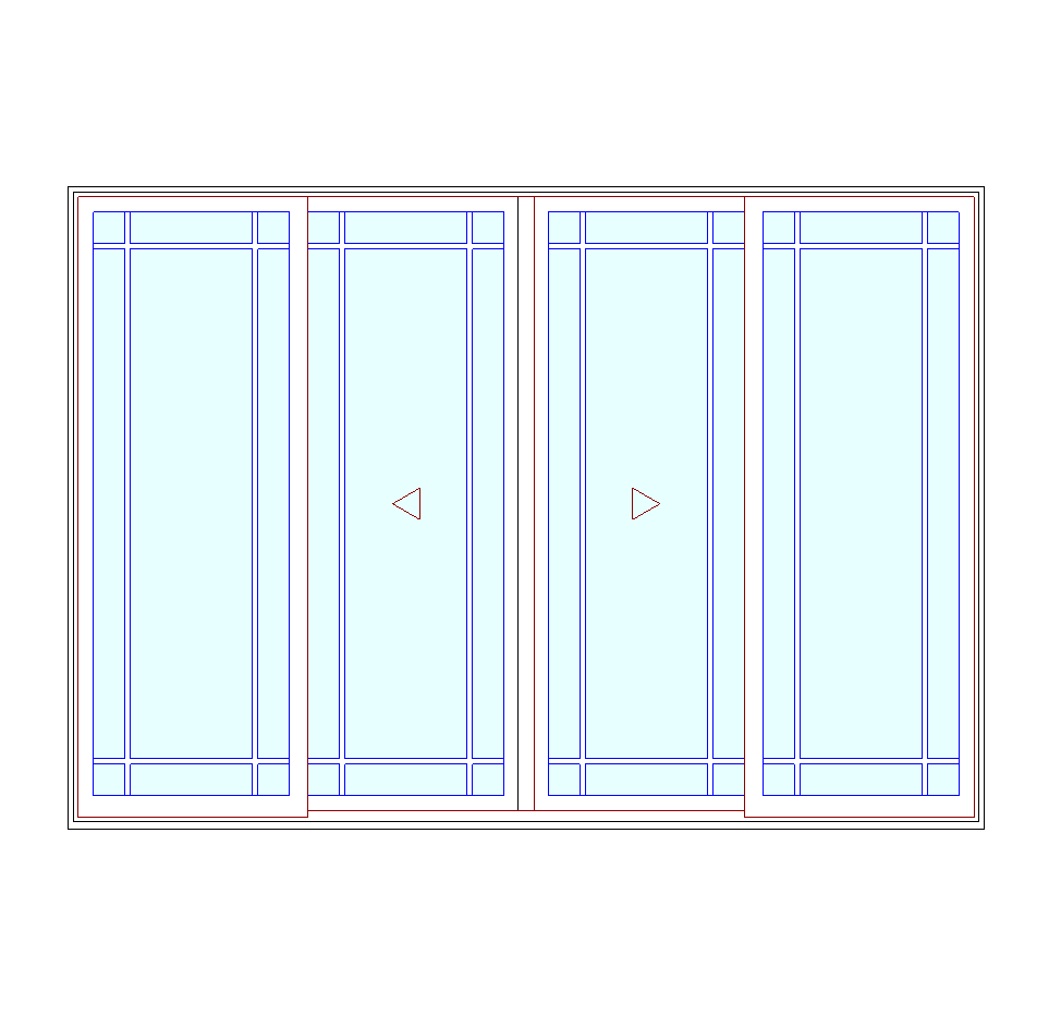 MARVIN Elevate CN 10068 4 Panel Sliding Patio Door OXXO 117" X 82" Ultrex Fiberglass Exterior Wood Interior Clear Tempered Glass Low-E2 With Argon Grilles/Screen Optional