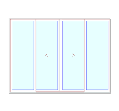 MARVIN Elevate 10'0" X 7'0" Wood Interior Ultrex Fiberglass Exterior Sliding Clear Tempered Low-E2 With Argon Glass 4 Panel Patio Door Grilles/Screen Options