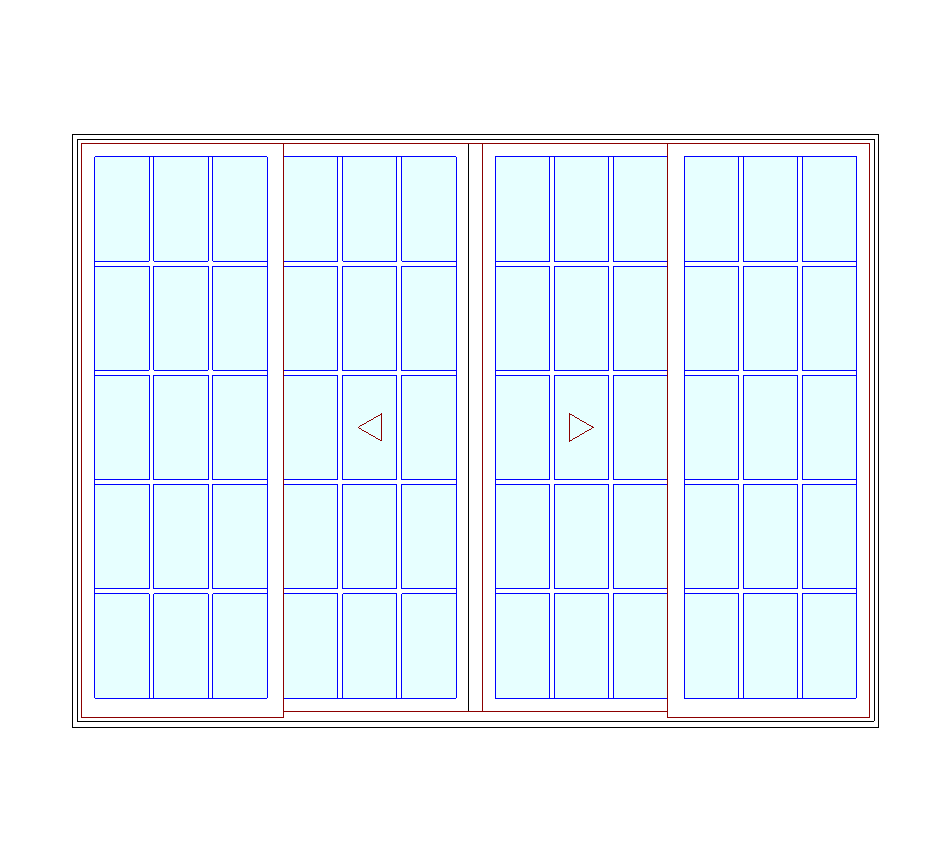 MARVIN Elevate CN 10070 4 Panel Sliding Patio Door OXXO 117" X 86" Ultrex Fiberglass Exterior Wood Interior Clear Tempered Glass Low-E2 With Argon Grilles/Screen Optional