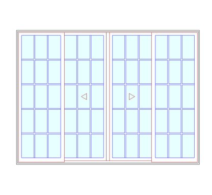 MARVIN Elevate 10'0" X 7'0" Wood Interior Ultrex Fiberglass Exterior Sliding Clear Tempered Low-E2 With Argon Glass 4 Panel Patio Door Grilles/Screen Options