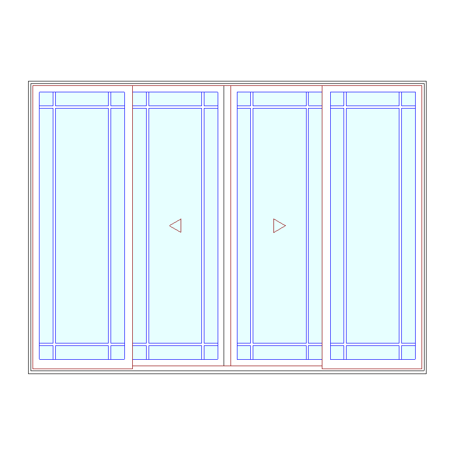 MARVIN Elevate CN 10070 4 Panel Sliding Patio Door OXXO 117" X 86" Ultrex Fiberglass Exterior Wood Interior Clear Tempered Glass Low-E2 With Argon Grilles/Screen Optional