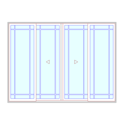 MARVIN Elevate 10'0" X 7'0" Wood Interior Ultrex Fiberglass Exterior Sliding Clear Tempered Low-E2 With Argon Glass 4 Panel Patio Door Grilles/Screen Options