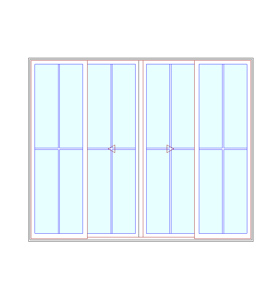 MARVIN Elevate CN 10080 4 Panel Sliding Patio Door OXXO 117" X 95.5" Ultrex Fiberglass Exterior Wood Interior Clear Tempered Glass Low-E2 With Argon Grilles/Screen Optional