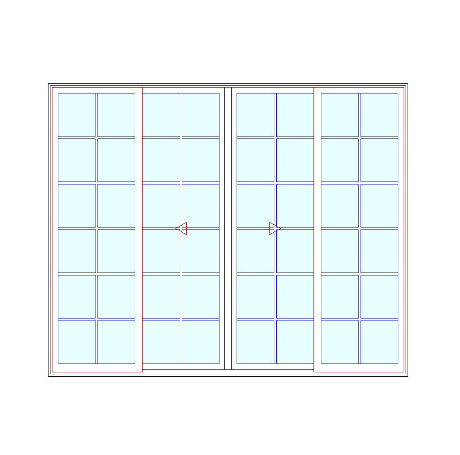 MARVIN Elevate CN 10080 4 Panel Sliding Patio Door OXXO 117" X 95.5" Ultrex Fiberglass Exterior Wood Interior Clear Tempered Glass Low-E2 With Argon Grilles/Screen Optional