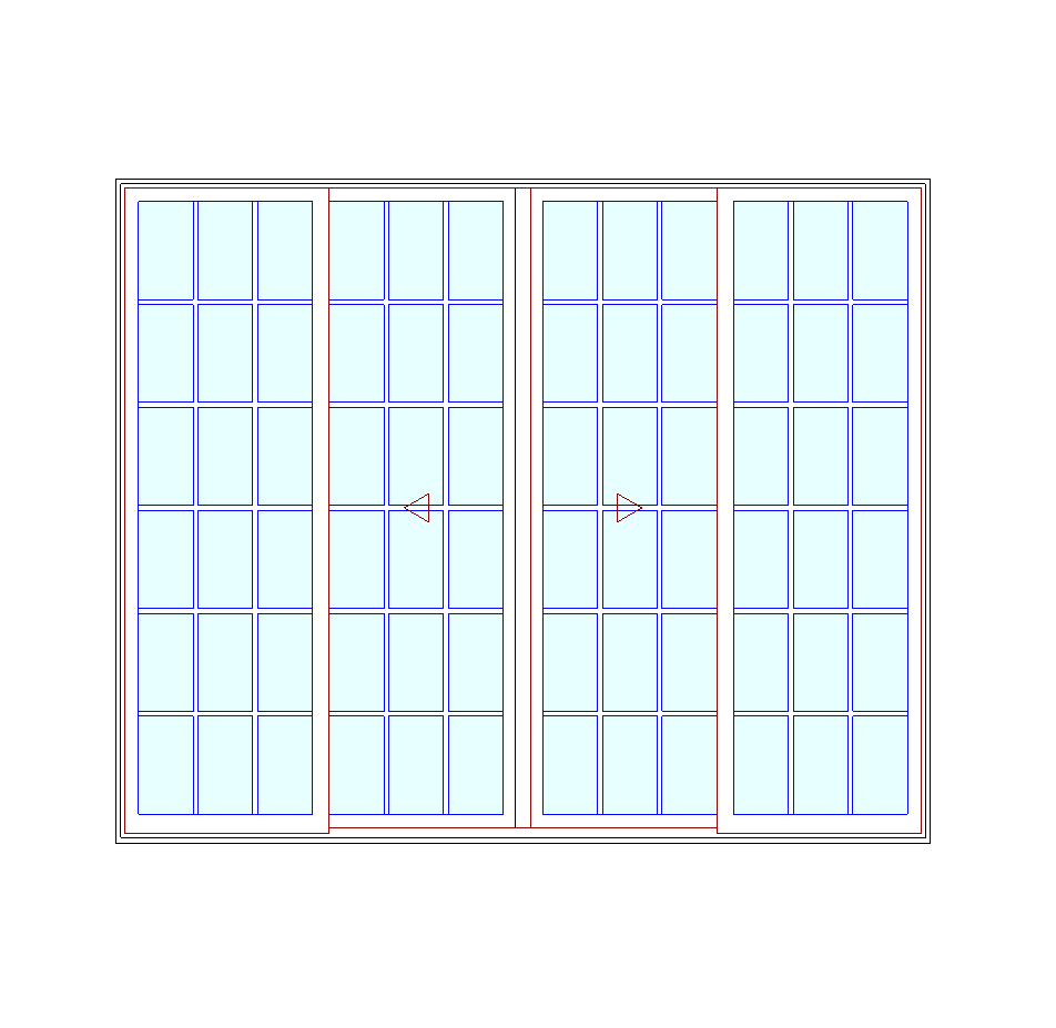 MARVIN Elevate CN 10080 4 Panel Sliding Patio Door OXXO 117" X 95.5" Ultrex Fiberglass Exterior Wood Interior Clear Tempered Glass Low-E2 With Argon Grilles/Screen Optional