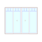 MARVIN Elevate CN 10080 4 Panel Sliding Patio Door OXXO 117" X 95.5" Ultrex Fiberglass Exterior Wood Interior Clear Tempered Glass Low-E2 With Argon Grilles/Screen Optional