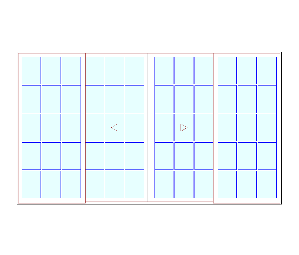 MARVIN Elevate CN 12068 4 Panel Sliding Patio Door OXXO 141" X 82" Ultrex Fiberglass Exterior Wood Interior Clear Tempered Glass Low-E2 With Argon Grilles/Screen Optional