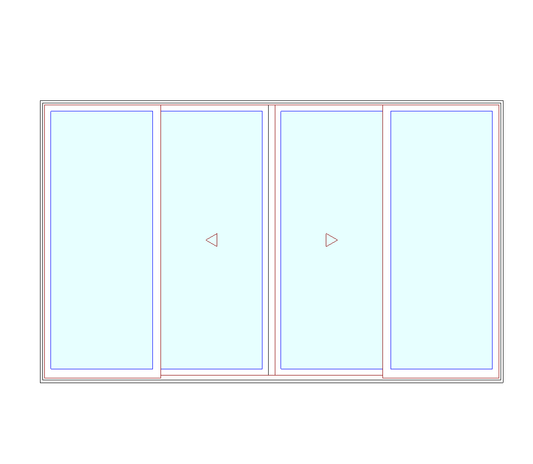 MARVIN Elevate 12'0" X 7'0" Wood Interior Ultrex Fiberglass Exterior Sliding Clear Tempered Low-E2 With Argon Glass 4 Panel Patio Door Grilles/Screen Options