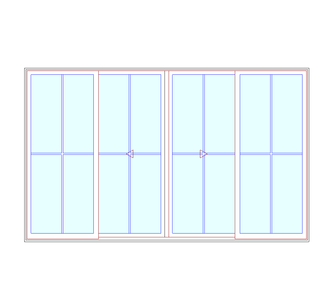 MARVIN Elevate CN 12070 4 Panel Sliding Patio Door OXXO 141" X 86" Ultrex Fiberglass Exterior Wood Interior Clear Tempered Glass Low-E2 With Argon Grilles/Screen Optional