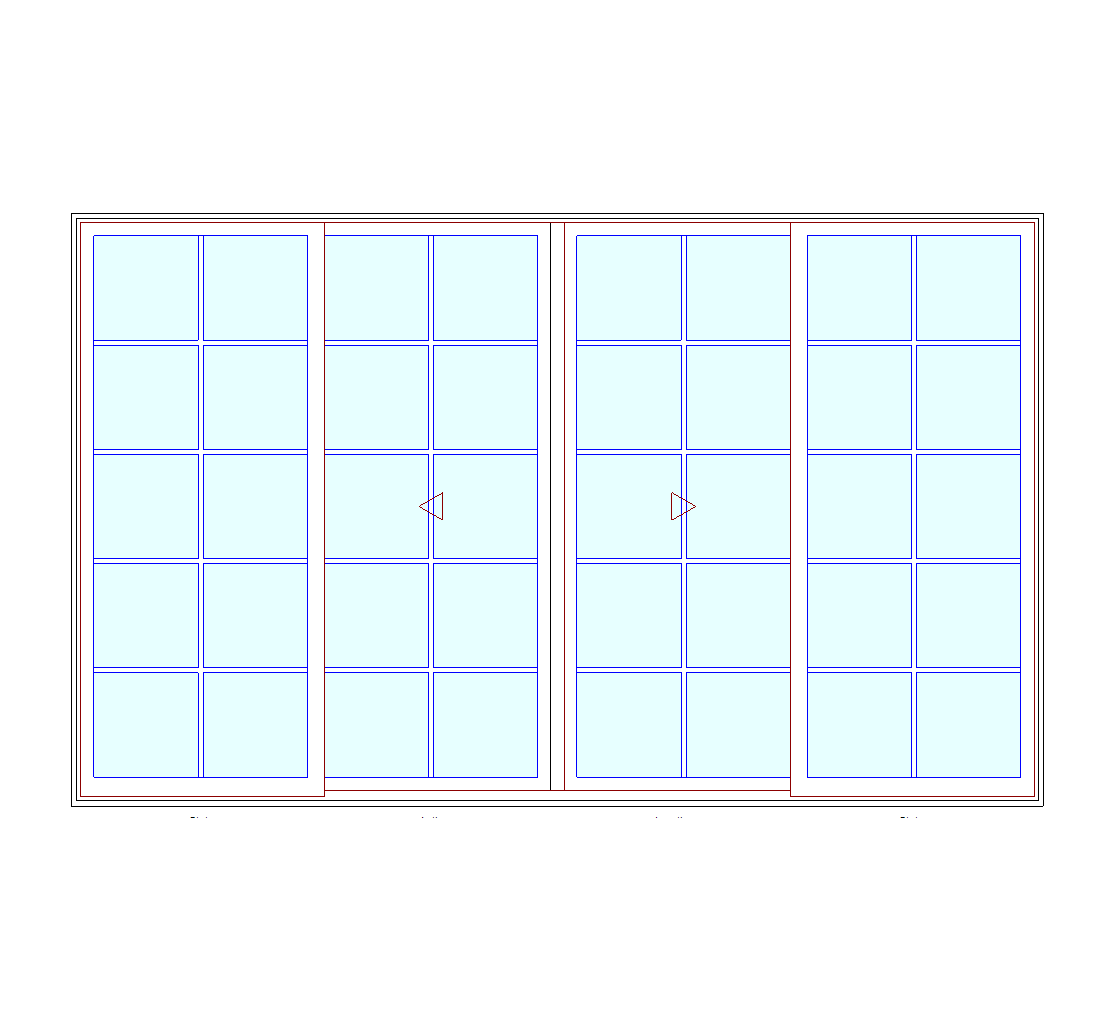 MARVIN Elevate CN 12070 4 Panel Sliding Patio Door OXXO 141" X 86" Ultrex Fiberglass Exterior Wood Interior Clear Tempered Glass Low-E2 With Argon Grilles/Screen Optional