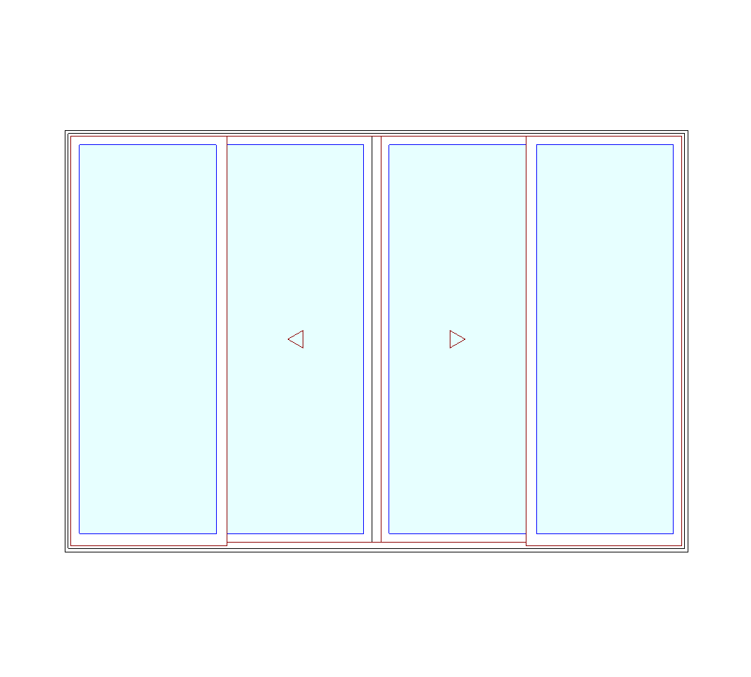 MARVIN Elevate CN 12080 4 Panel Sliding Patio Door OXXO 141" X 95.5" Ultrex Fiberglass Exterior Wood Interior Clear Tempered Glass Low-E2 With Argon Grilles/Screen Optional