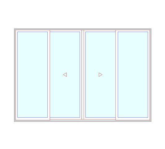 MARVIN Elevate 12'0" X 8'0" Wood Interior Ultrex Fiberglass Exterior Sliding Clear Tempered Low-E2 With Argon Glass 4 Panel Patio Door Grilles/Screen Options