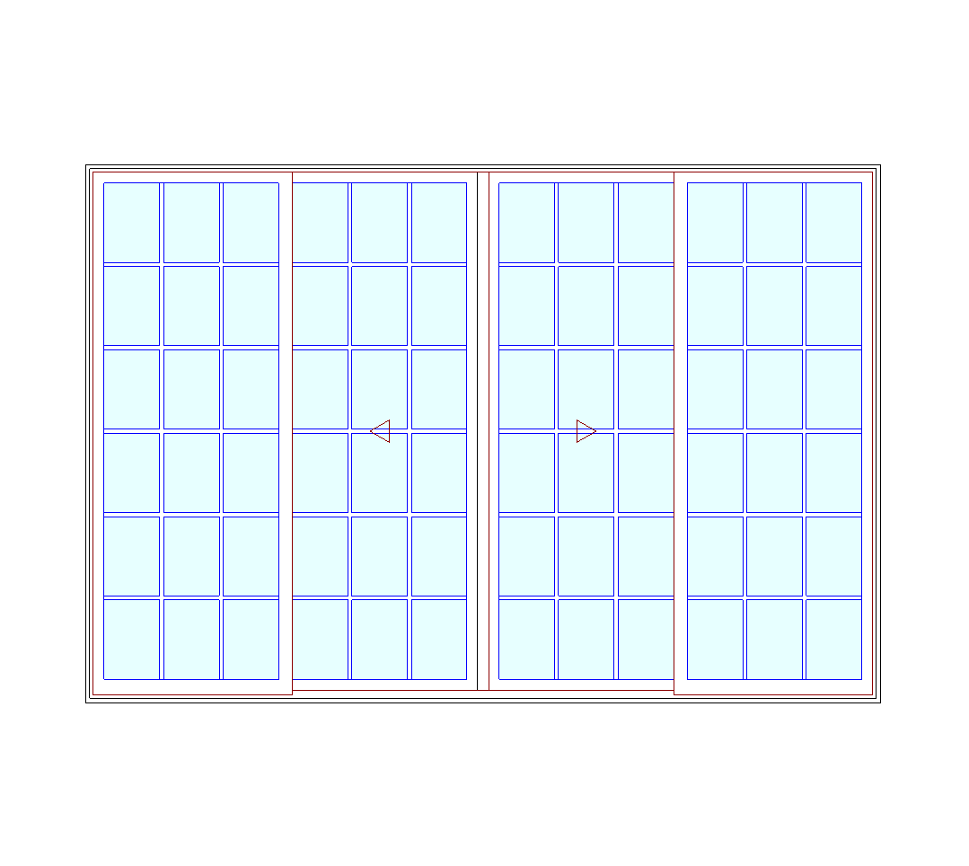 MARVIN Elevate CN 12080 4 Panel Sliding Patio Door OXXO 141" X 95.5" Ultrex Fiberglass Exterior Wood Interior Clear Tempered Glass Low-E2 With Argon Grilles/Screen Optional
