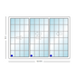 MI V3000 Series 12'0" X 8'0" Vinyl 3 Panel Multi-Slide White Sliding/Gliding HP Low-E Clear Dual Pane Tempered Glass Knocked Down Patio Door 1618 Grilles Options