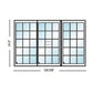 PELLA LIFESTYLE SERIES CONTEMPORARY 3 PANEL OXO 126" X 81.5" ADVANCED LOW-E INSULATING TEMPERED ARGON FILL GLASS ASSEMBLED SLIDING/GLIDING PATIO DOOR GRILLES/SCREEN OPTIONS
