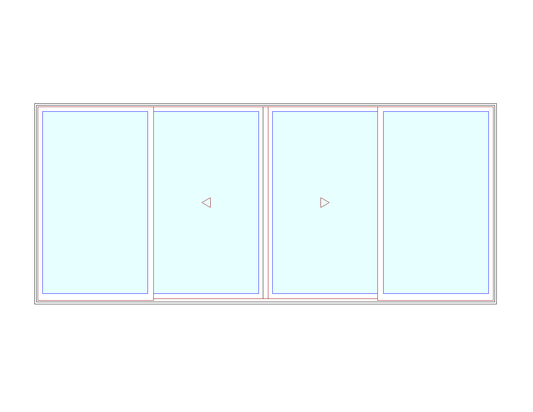 MARVIN Elevate 16'0" X 6'8" Wood Interior Ultrex Fiberglass Exterior Sliding Clear Tempered Low-E2 With Argon Glass 4 Panel Patio Door Grilles/Screen Options