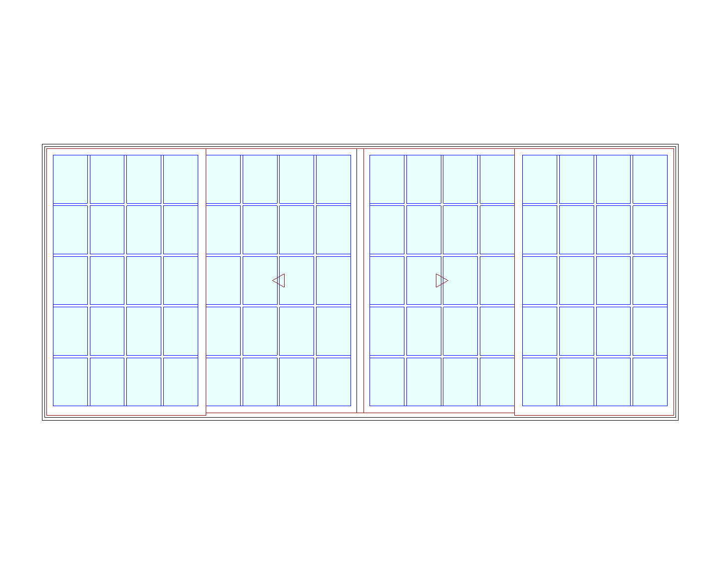 MARVIN Elevate CN 16068 4 Panel Sliding Patio Door OXXO 189" X 82" Ultrex Fiberglass Exterior Wood Interior Clear Tempered Glass Low-E2 With Argon Grilles/Screen Optional