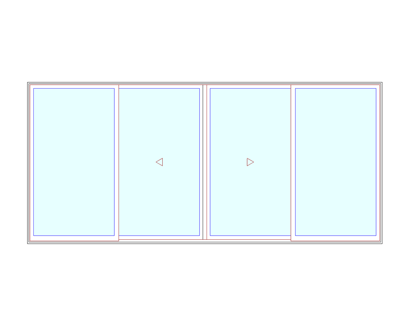 MARVIN Elevate CN 16070 4 Panel Sliding Patio Door OXXO 189" X 86" Ultrex Fiberglass Exterior Wood Interior Clear Tempered Glass Low-E2 With Argon Grilles/Screen Optional