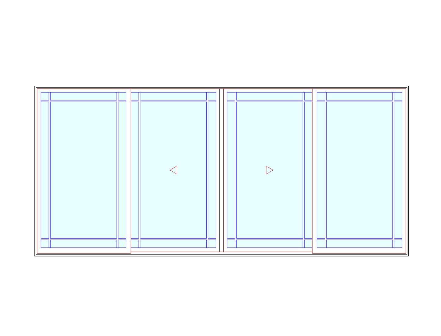 MARVIN Elevate CN 16070 4 Panel Sliding Patio Door OXXO 189