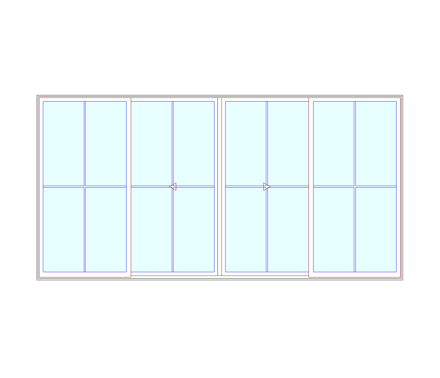 MARVIN Elevate CN 16080 4 Panel Sliding Patio Door OXXO 189" X 95.5" Ultrex Fiberglass Exterior Wood Interior Clear Tempered Glass Low-E2 With Argon Grilles/Screen Optional