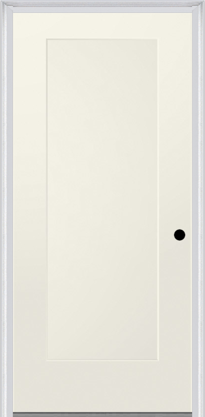 MMI 1 Panel Shaker 6'8" Fiberglass Smooth Exterior Prehung Door 10 SHK