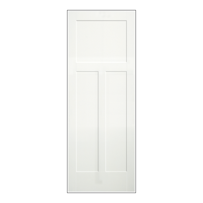 REEB 6'8 X 1-3/8 Or 1-3/4 1+2 Panel Primed Flat Shaker Sticking Interior Door PR8760