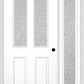 MMI 2-1/2 Lite 2 Panel 3'0" X 6'8" Textured/Privacy Fiberglass Smooth Exterior Prehung Door With 1 Full Lite Textured/Privacy Glass Sidelight 692