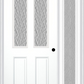 MMI 2-1/2 Lite 2 Panel 3'0" X 6'8" Textured/Privacy Fiberglass Smooth Exterior Prehung Door With 1 Full Lite Textured/Privacy Glass Sidelight 692
