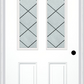 MMI 2-1/2 Lite 2 Panel 6'8" Fiberglass Smooth Harris Patina Decorative Glass Exterior Prehung Door 692