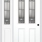 MMI 2-1/2 LITE 2 PANEL 6'8" FIBERGLASS SMOOTH NOBLE PATINA EXTERIOR PREHUNG DOOR WITH 1 HALF LITE NOBLE PATINA DECORATIVE GLASS SIDELIGHT 692