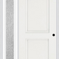 MMI 2 Panel Arch 3'0" X 6'8" Fiberglass Smooth Exterior Prehung Door With 1 Full Lite Clear Or Privacy/Textured Glass Sidelight 22